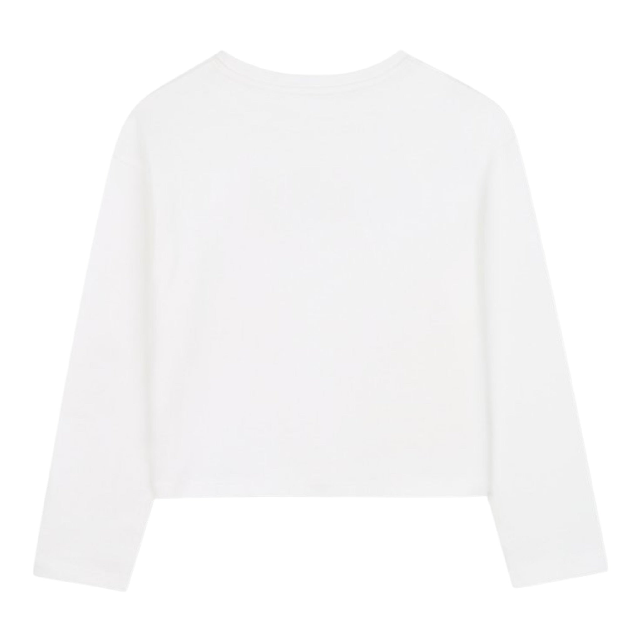 Michael Kors Shirt Girocollo tinta unita con Logo Bianco per Bambina R30495 BIANCO MICHAEL KORS 