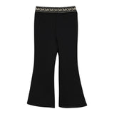 Michael Kors Pantalone tinta unita Modello Zampa con Elastico In Vita Logato Nero per Bambina R30496 NERO MICHAEL KORS 