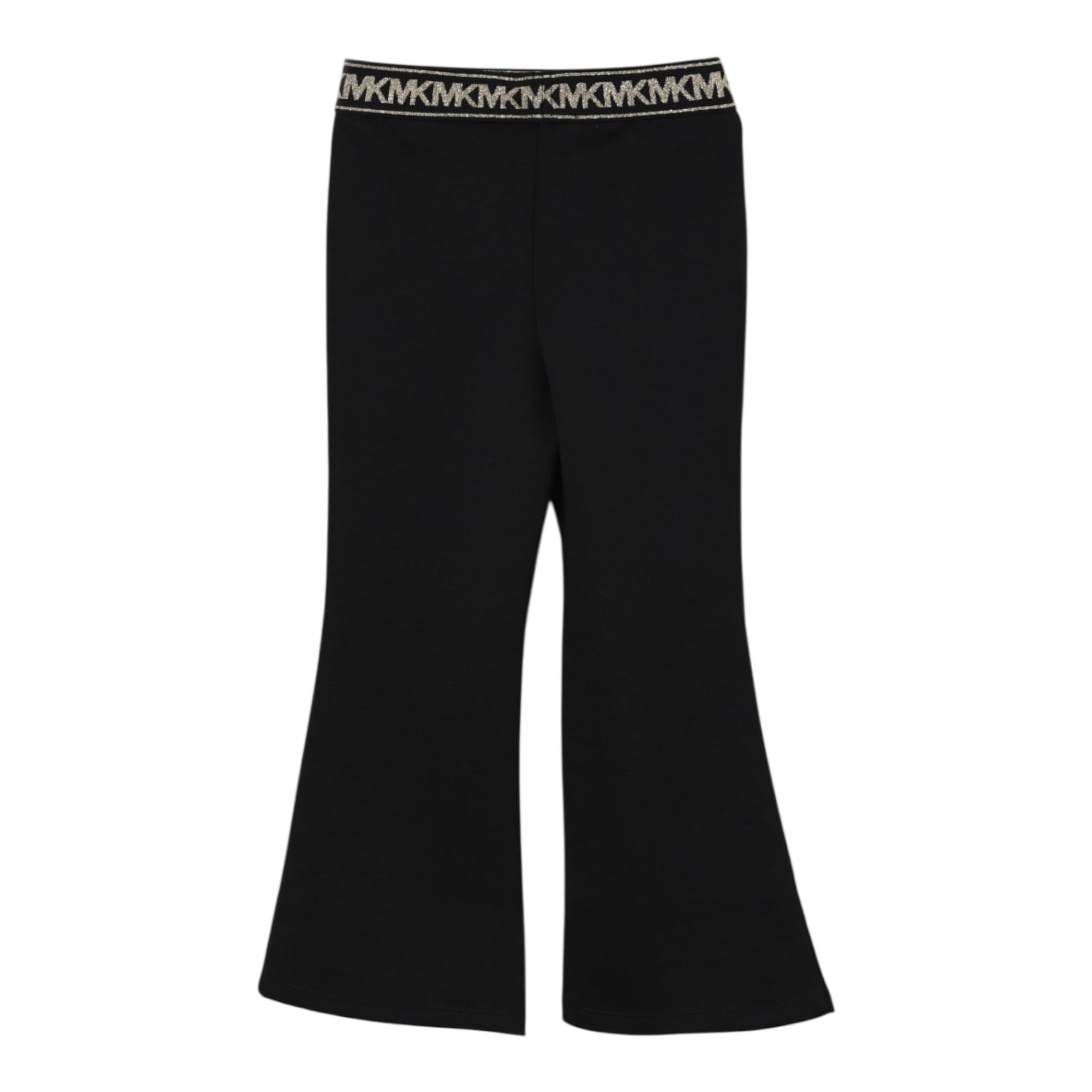 Michael Kors Pantalone tinta unita Modello Zampa con Elastico In Vita Logato Nero per Bambina R30496 NERO MICHAEL KORS 