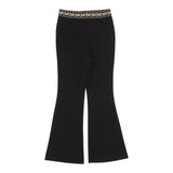 Michael Kors Pantalone tinta unita Modello Zampa con Elastico In Vita Logato Nero per Bambina R30496X NERO MICHAEL KORS 