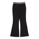 Michael Kors Pantalone tinta unita Modello Zampa con Elastico In Vita Logato Nero per Bambina R30496X NERO MICHAEL KORS 
