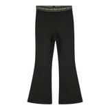 Michael Kors Pantalone tinta unita Modello Zampa con Elastico In Vita Logato Nero per Bambina R30496XX NERO MICHAEL KORS 