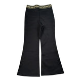 Michael Kors Pantalone tinta unita Modello Zampa con Elastico In Vita Logato Nero per Bambina R30496XXX NERO MICHAEL KORS 