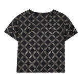 Michael Kors T-Shirt Girocollo tinta unita con Stampe Nero per Bambina R30498 NERO MICHAEL KORS 