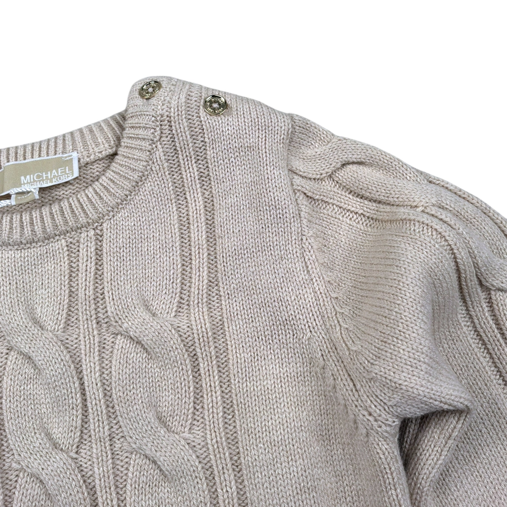 Michael Kors Abito Manica Lunga tinta unita Beige per Neonata R30512N BEIGE MICHAEL KORS 