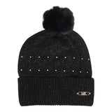 Michael Kors Cappello tinta unita con Pon Pon Nero per Bambina R30518 NERO MICHAEL KORS 