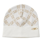 Michael Kors Cappello tinta unita con Logo Panna per Bambina R30520 PANNA MICHAEL KORS 