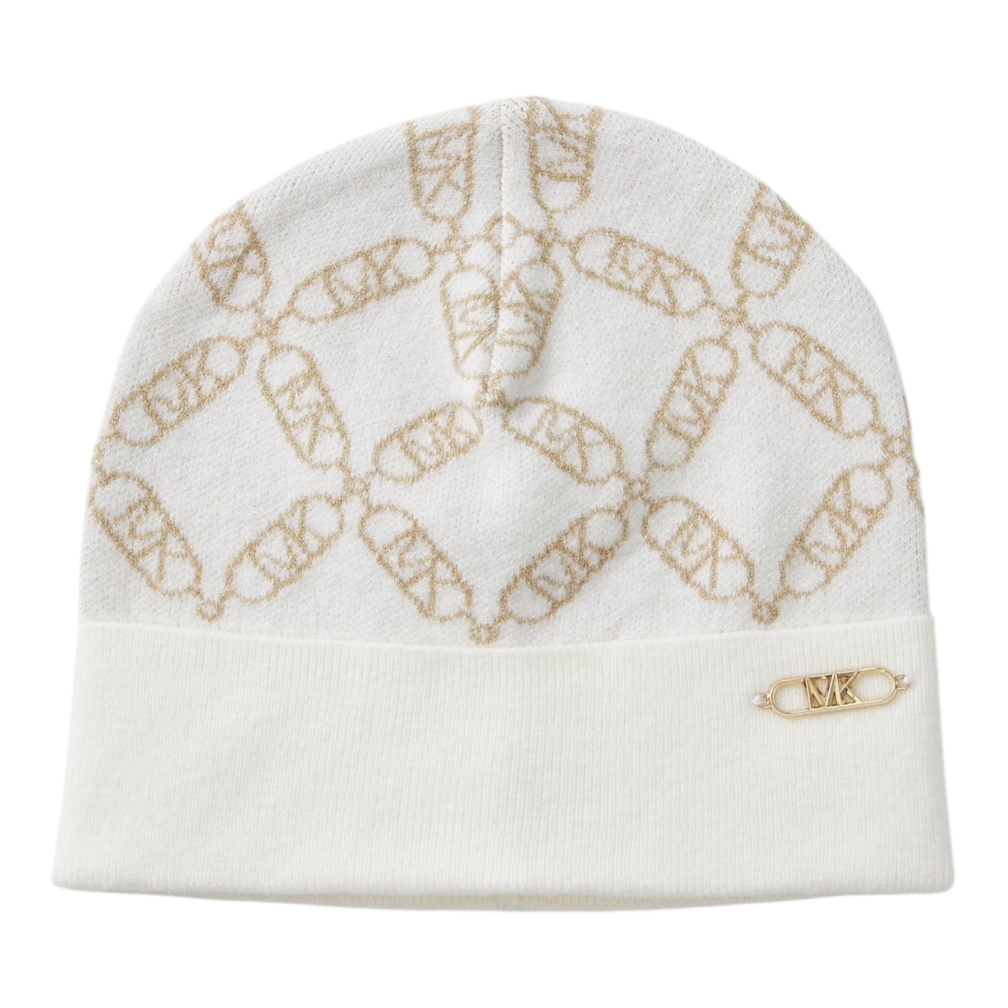 Michael Kors Cappello tinta unita con Logo Panna per Bambina R30520 PANNA MICHAEL KORS 