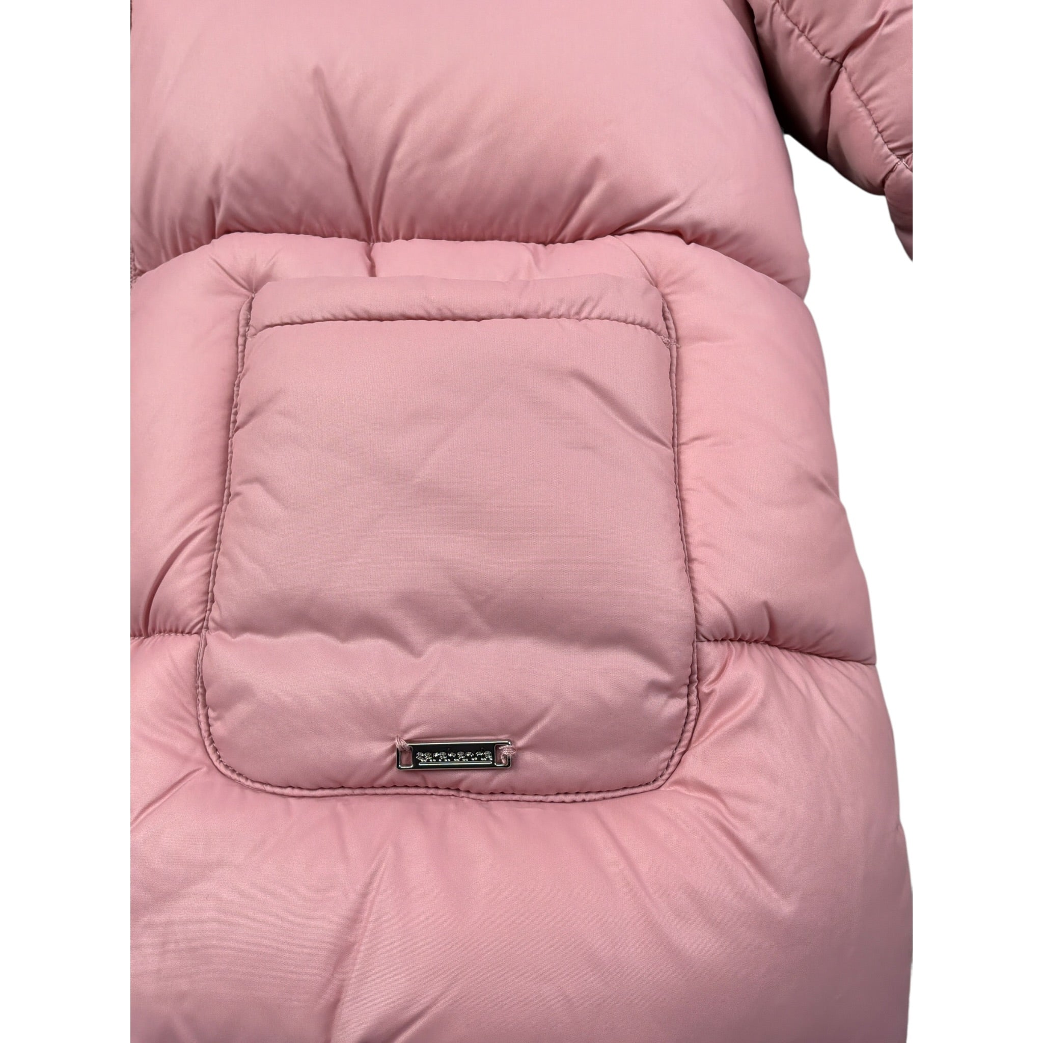 Mini Banda Giubbino tinta unita con Cappuccio Rosa per Bambina 07213 ROSA MINI BANDA 