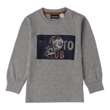 Sarabanda Shirt tinta unita con Stampa Grigio per Neonato 0F130 GRIGIO SARABANDA 