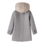 Mini Banda Cappotto Tinta Uita con Cappuccio Grigio per Neonato 0F181 GRIGIO MINI BANDA 