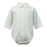 Mini Banda Camicia Modello Body tinta unita Bianco per Bambino 31625 BIANCO MINI BANDA 