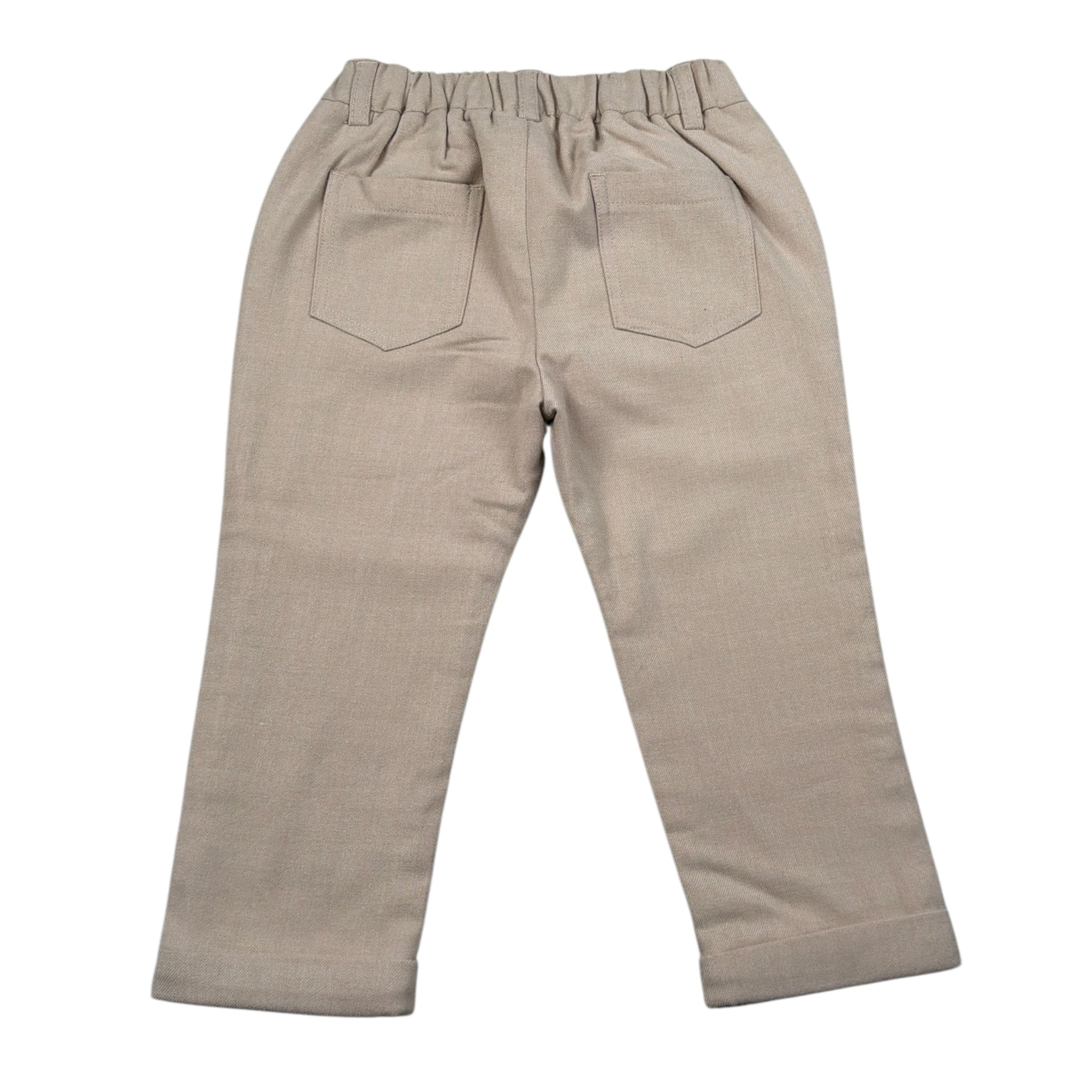Mini Banda Pantalone tinta unita con Elastico In Vita Beige per Neonato 35649 BEIGE MINI BANDA 