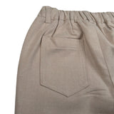 Mini Banda Pantalone tinta unita con Elastico In Vita Beige per Neonato 35649 BEIGE MINI BANDA 