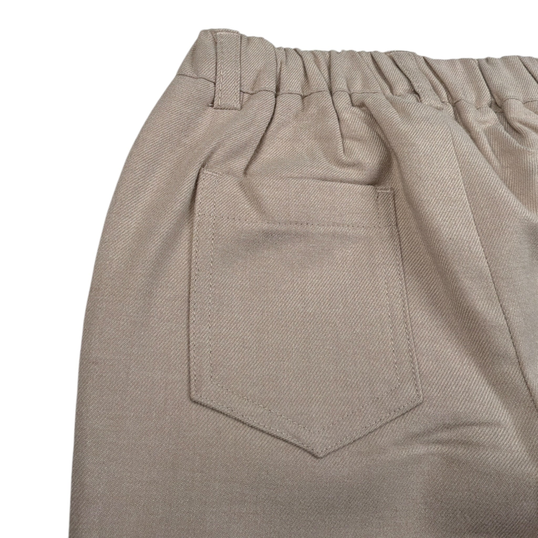 Mini Banda Pantalone tinta unita con Elastico In Vita Beige per Neonato 35649 BEIGE MINI BANDA 