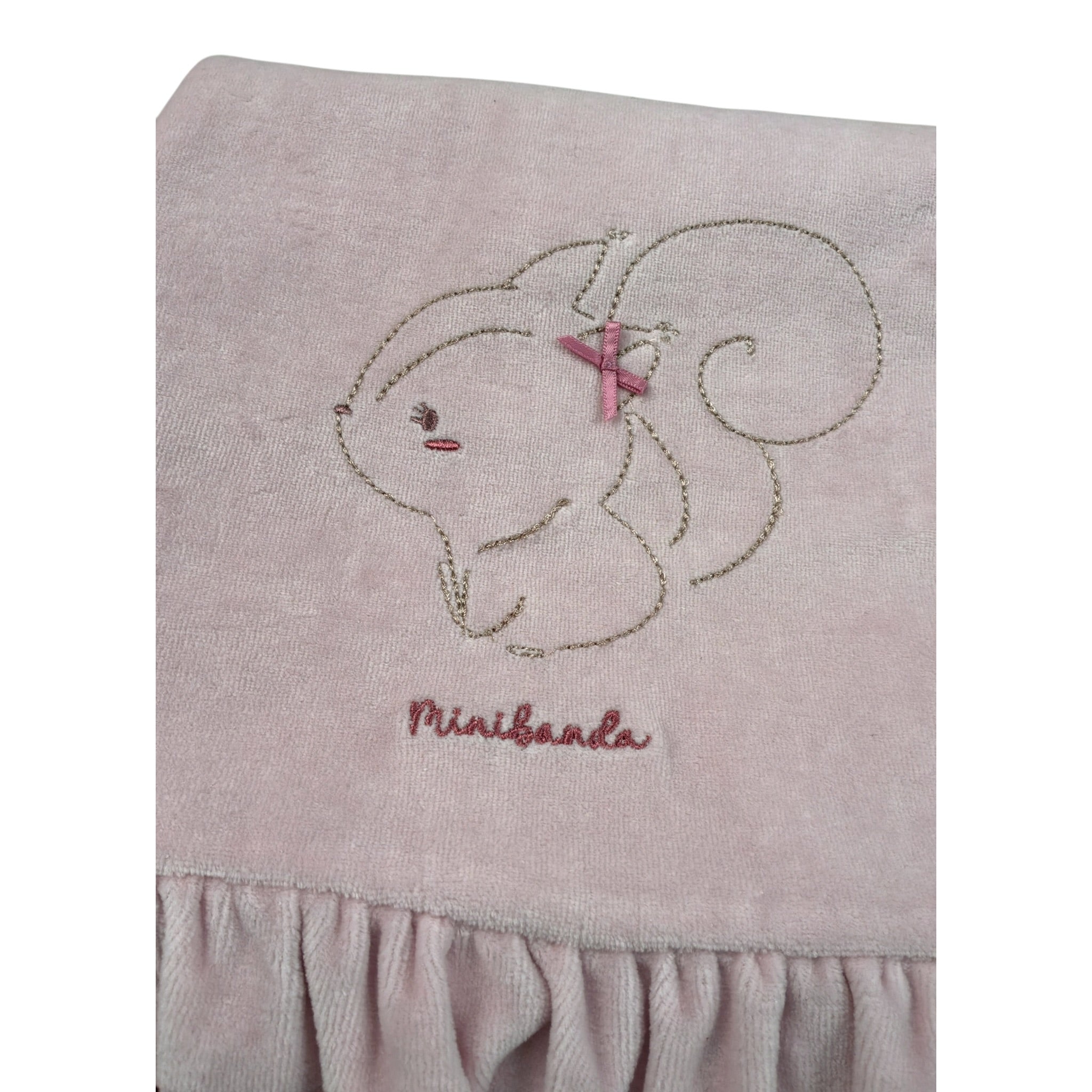 Mini Banda Coperta tinta unita In Ciniglia Rosa per Bambina 3F360 ROSA MINI BANDA 