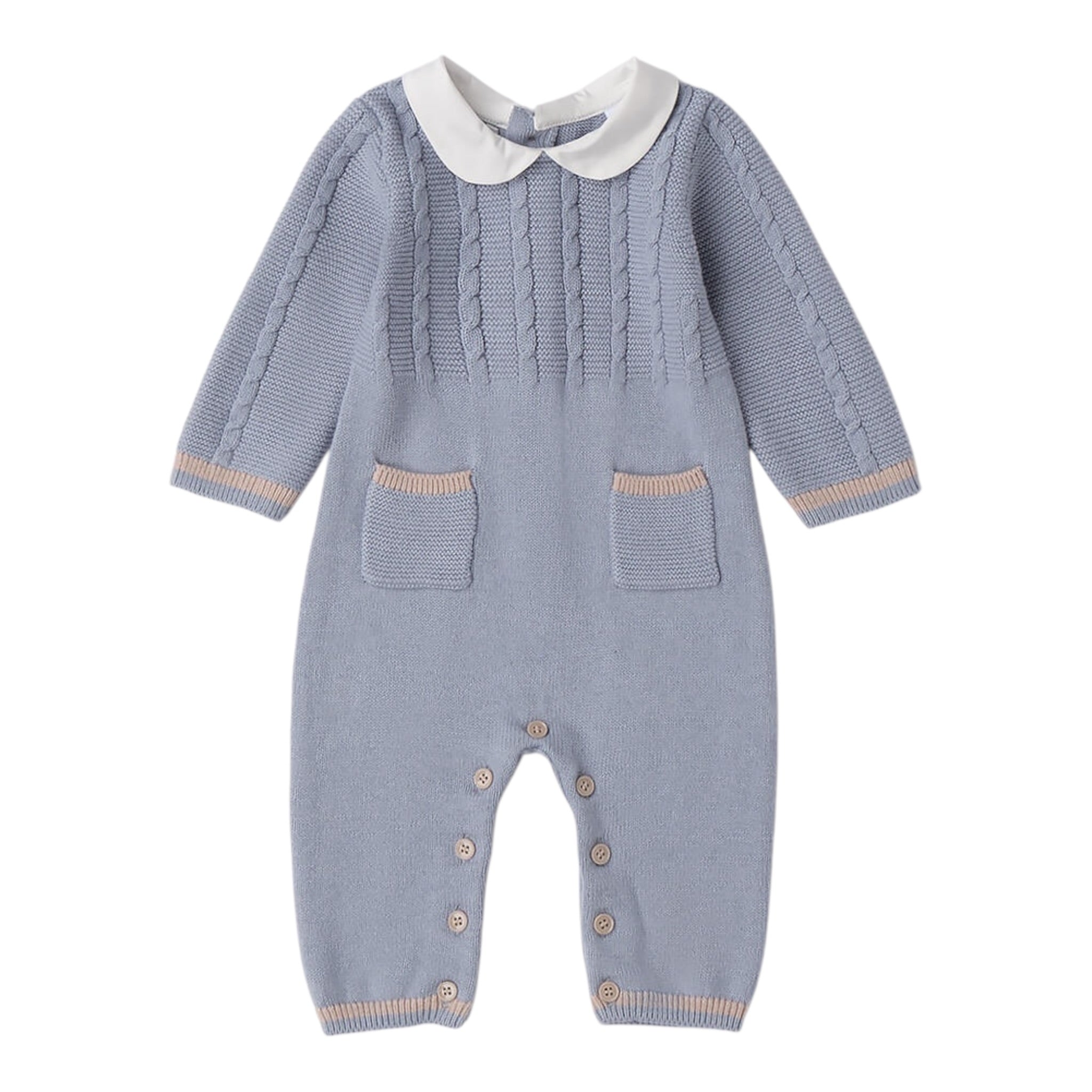 Mini Banda Tutina Manica tinta unita Azzurro per Neonato 3F690 AZZURRO MINI BANDA 
