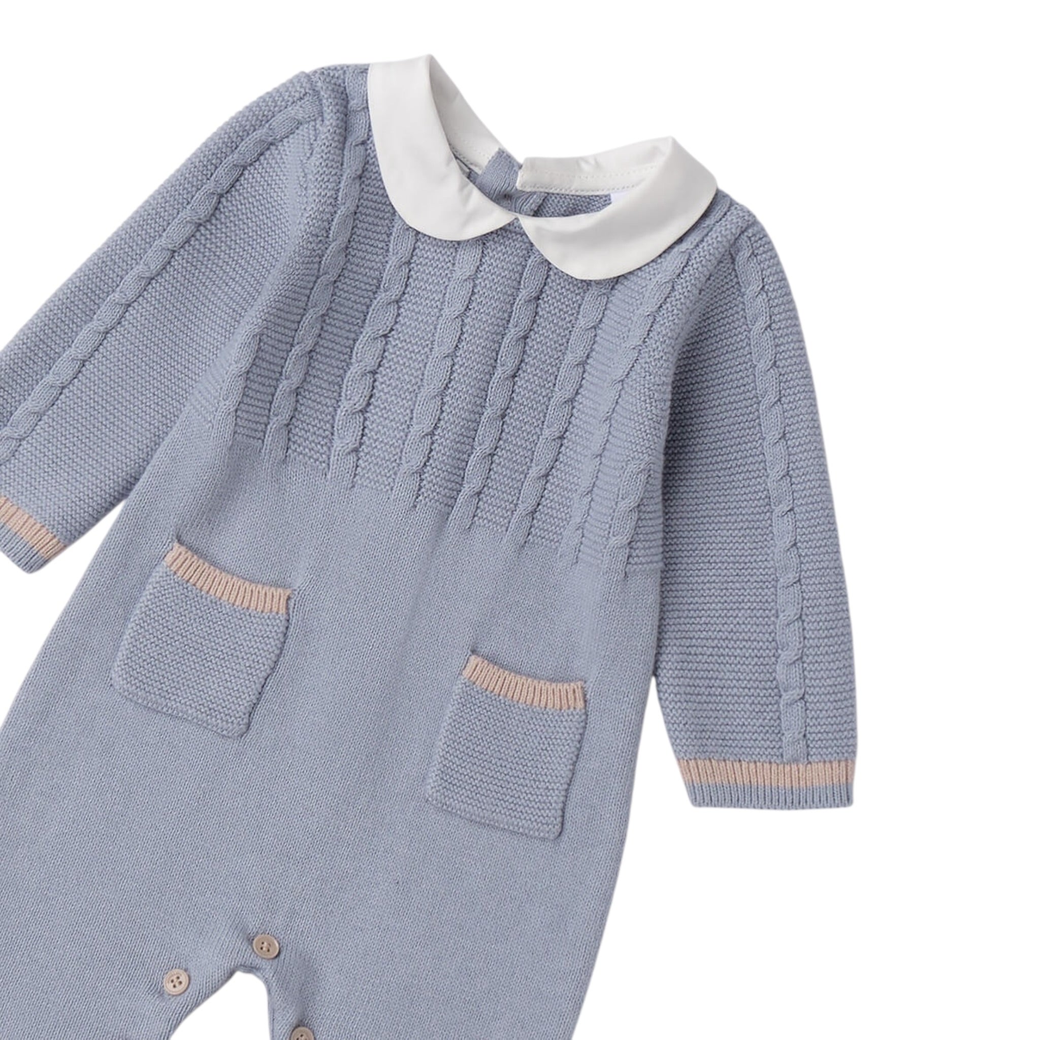 Mini Banda Tutina Manica tinta unita Azzurro per Neonato 3F690 AZZURRO MINI BANDA 