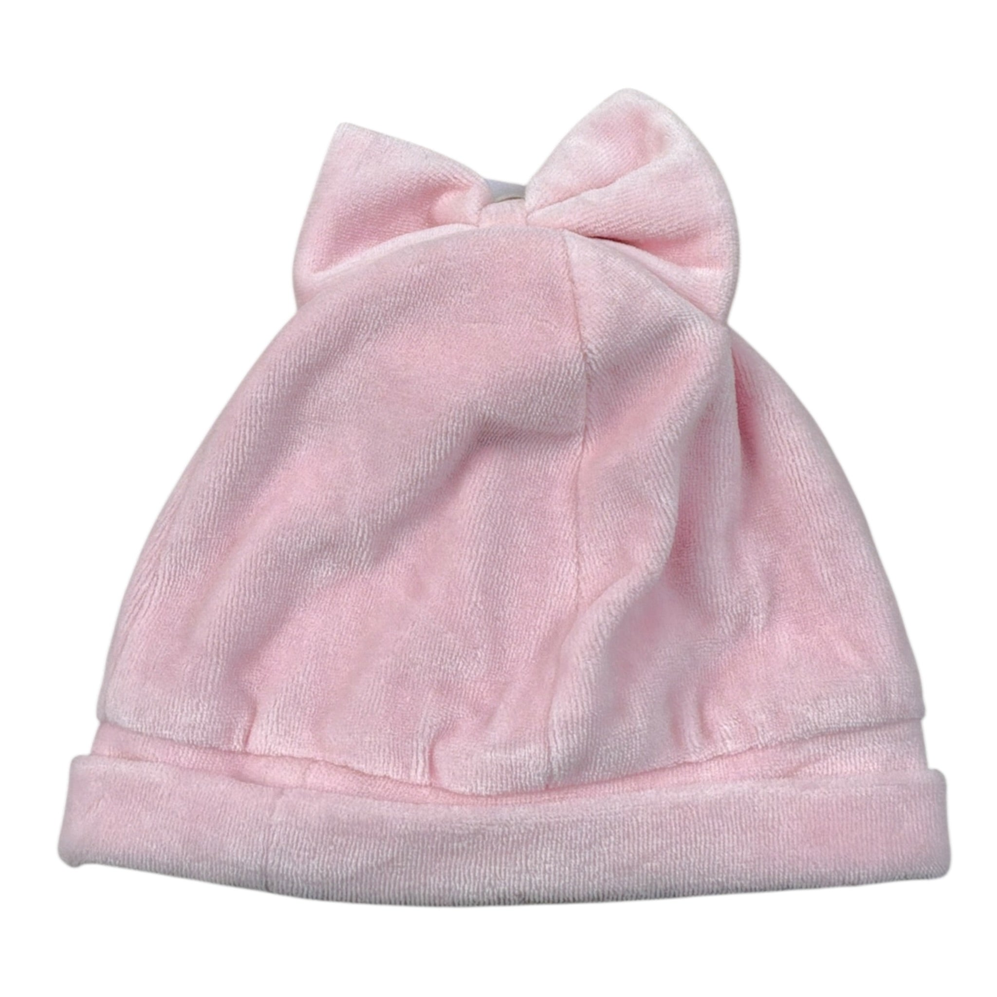 Mini Banda Cappello tinta unita con Fiocco Rosa per Neonata F3555 ROSA MINI BANDA 