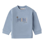 Mini Banda Felpa tinta unita con Stampa Azzurro per Neonato F613 AZZURRO MINI BANDA 
