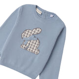 Minibanda Maglia tinta unita con Stampa Azzurro per Bambina 0F334 AZZURRO MINIBANDA 