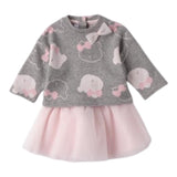 Minibanda Completo 2Pz Maglia-Gonna Grigio per Neonata 3F771 GRIGIO MINIBANDA 