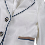 Minu' Giacca tinta unita con Profili In Contrasto Bianco per Neonato GCM3942 BIANCO MINU' 