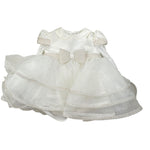 Minu' Abito Cerimonia tinta unita con Tulle Bianco per Neonata N3913 BIANCO MINU' 