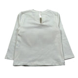 Miss Grant Shirt Girocollo tinta unita con Stampa Panna per Neonata MG1121 PANNA MISS GRANT 