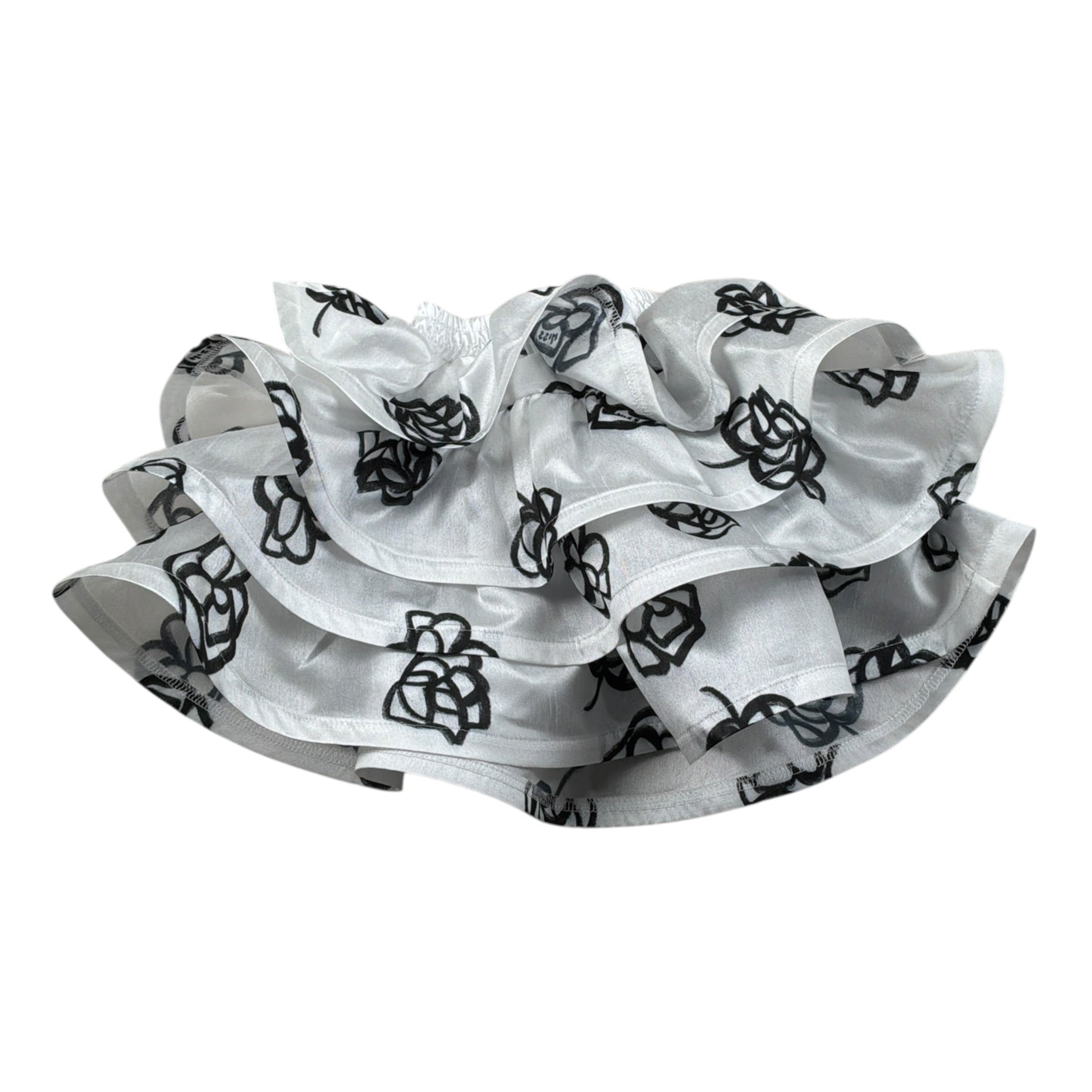 Miss Grant Gonna tinta unita con Balze Bianco per Neonata MG1132 BIANCO MISS GRANT 