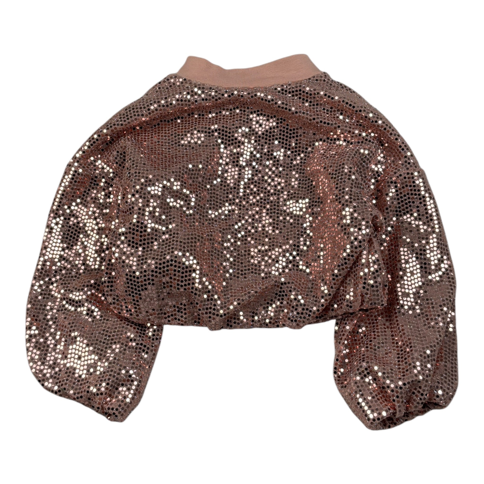Miss Grant Felpa tinta unita con Zip E Paillettes Rosa per Neonata MG1219 ROSA MISS GRANT 