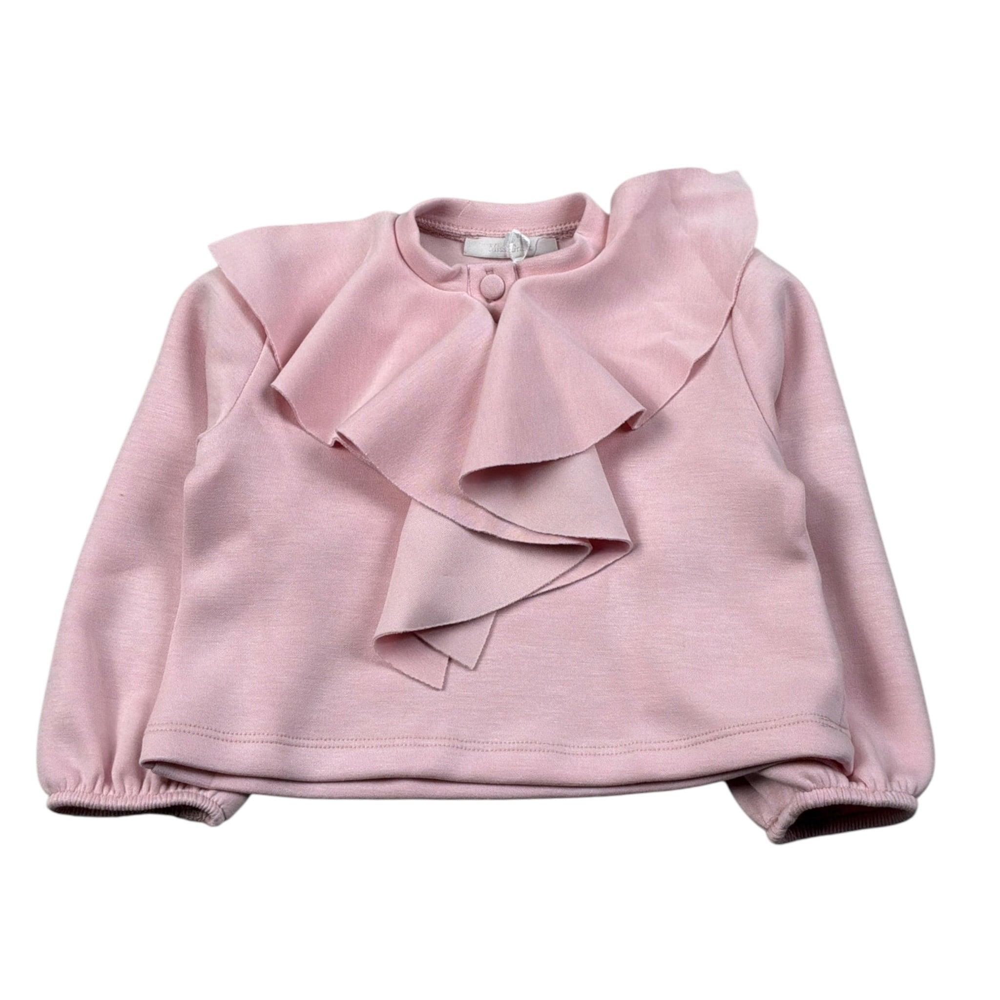 Miss Grant Felpa tinta unita con Rouches Rosa per Neonata MG1367N ROSA MISS GRANT 