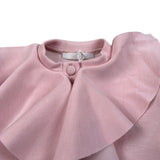 Miss Grant Felpa tinta unita con Rouches Rosa per Bambina MG1367 ROSA MISS GRANT 