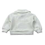 Miss Grant Felpa tinta unita con Colletto E Stampa Panna per Bambina MG1380X PANNA MISS GRANT 