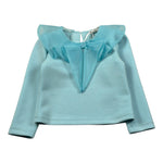 Miss Grant Shirt tinta unita con Colletto Tulle Azzurro per Bambina MG1433 AZZURRO MISS GRANT 