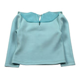 Miss Grant Shirt tinta unita con Colletto Tulle Azzurro per Bambina MG1433 AZZURRO MISS GRANT 