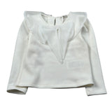 Miss Grant Shirt tinta unita con Colletto Tulle Panna per Bambina MG1433X PANNA MISS GRANT 