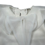 Miss Grant Shirt tinta unita con Colletto Tulle Panna per Bambina MG1433X PANNA MISS GRANT 