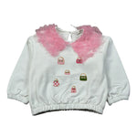 Miss Grant Felpa Chiusa tinta unita Xon Tulle Bianco per Bambina MG1458J BIANCO MISS GRANT 