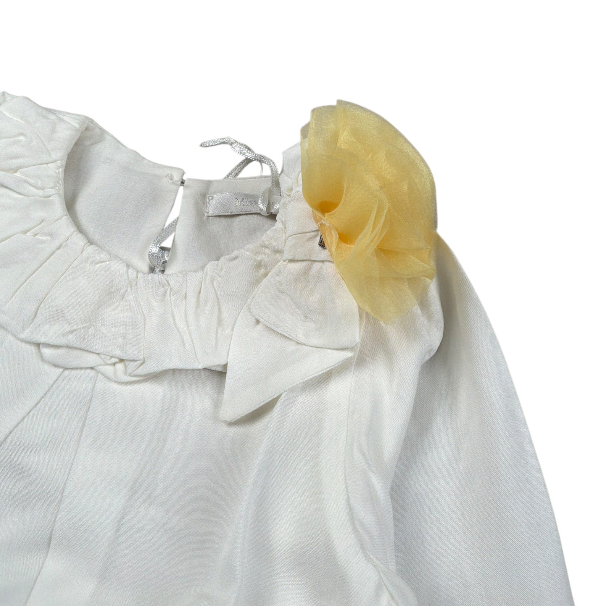 Miss Grant Camicia Manica Lunga tinta unita Bianco per Bambina MG1476J BIANCO MISS GRANT 
