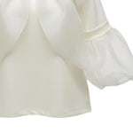 Miss Grant Camicia tinta unita con Fiocco Bianco per Bambina MG1482XX BIANCO MISS GRANT 
