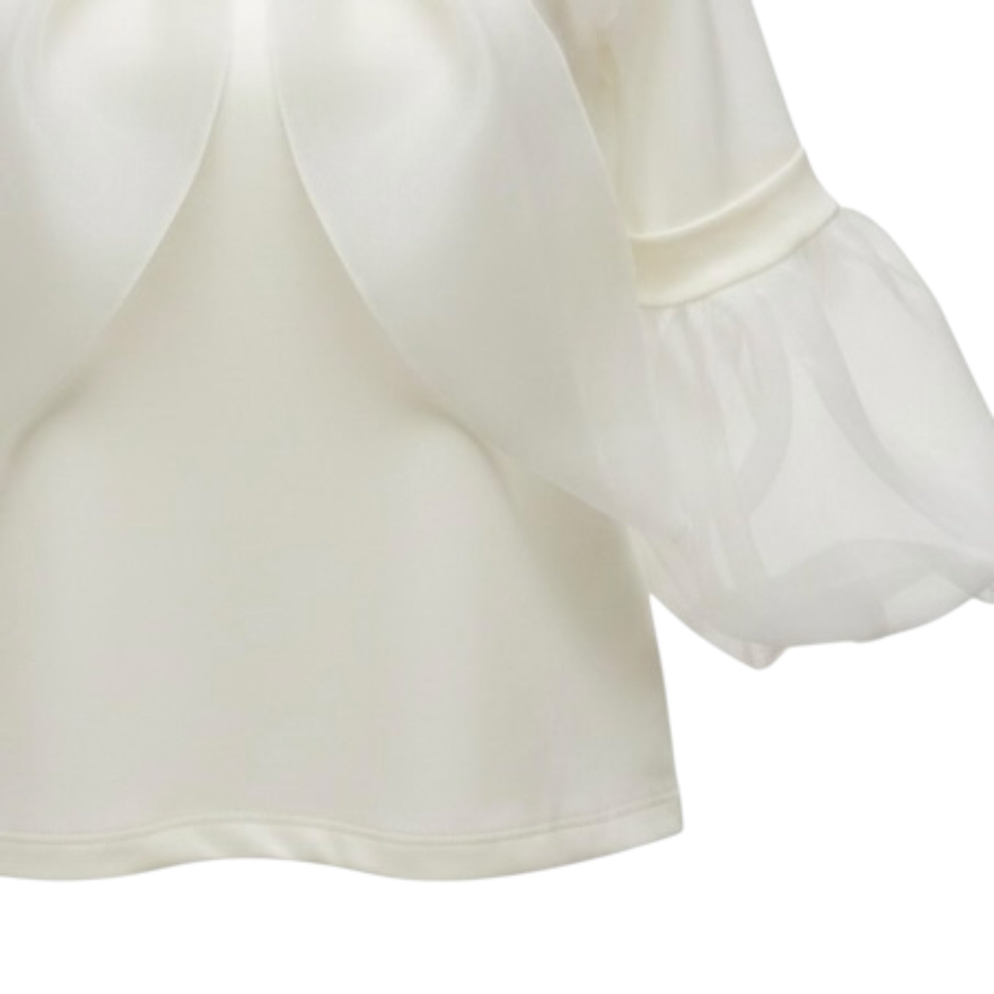 Miss Grant Camicia tinta unita con Fiocco Bianco per Bambina MG1482XX BIANCO MISS GRANT 