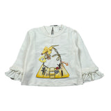 Miss Grant Shirt Girocollo tinta unita con Stampa Bianco per Neonata MG1501NXX BIANCO MISS GRANT 