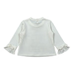 Miss Grant Shirt Girocollo tinta unita con Stampa Bianco per Bambina MG1501X BIANCO MISS GRANT 