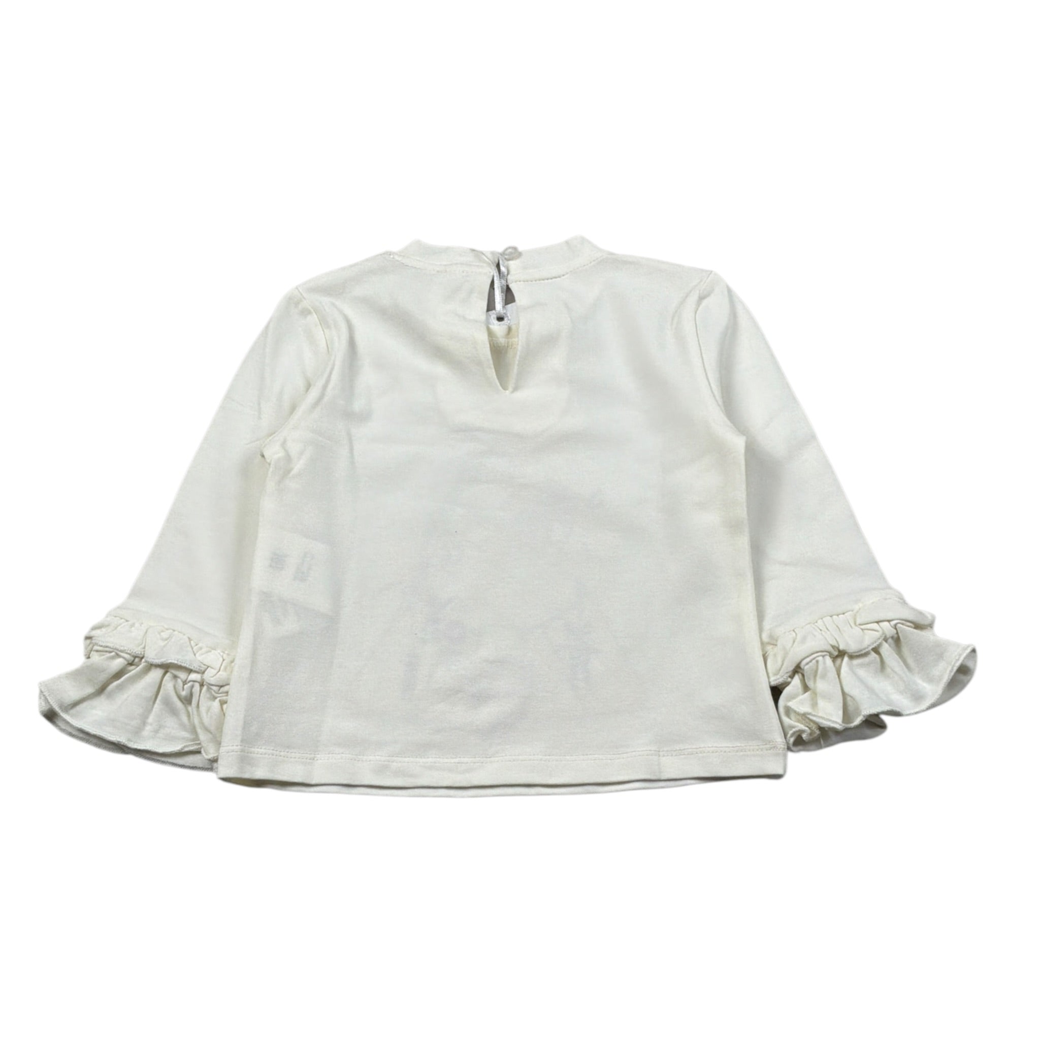 Miss Grant Shirt Girocollo tinta unita con Stampa Bianco per Bambina MG1501XX BIANCO MISS GRANT 