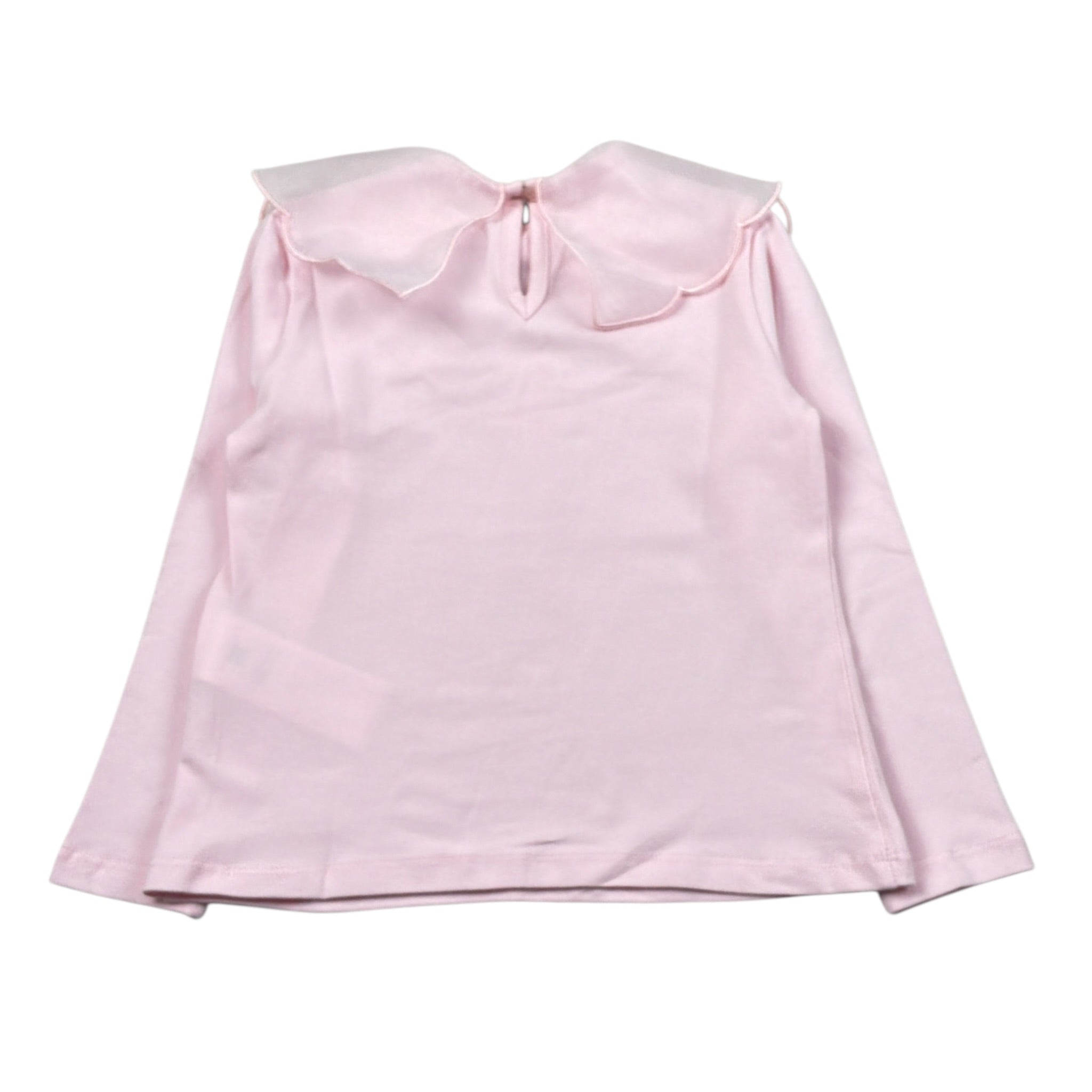 Miss Grant Shirt tinta unita con Colletto Rosa per Bambina MG1535 ROSA MISS GRANT 