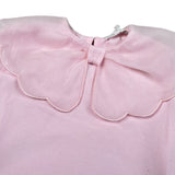 Miss Grant Shirt tinta unita con Colletto Rosa per Bambina MG1535 ROSA MISS GRANT 