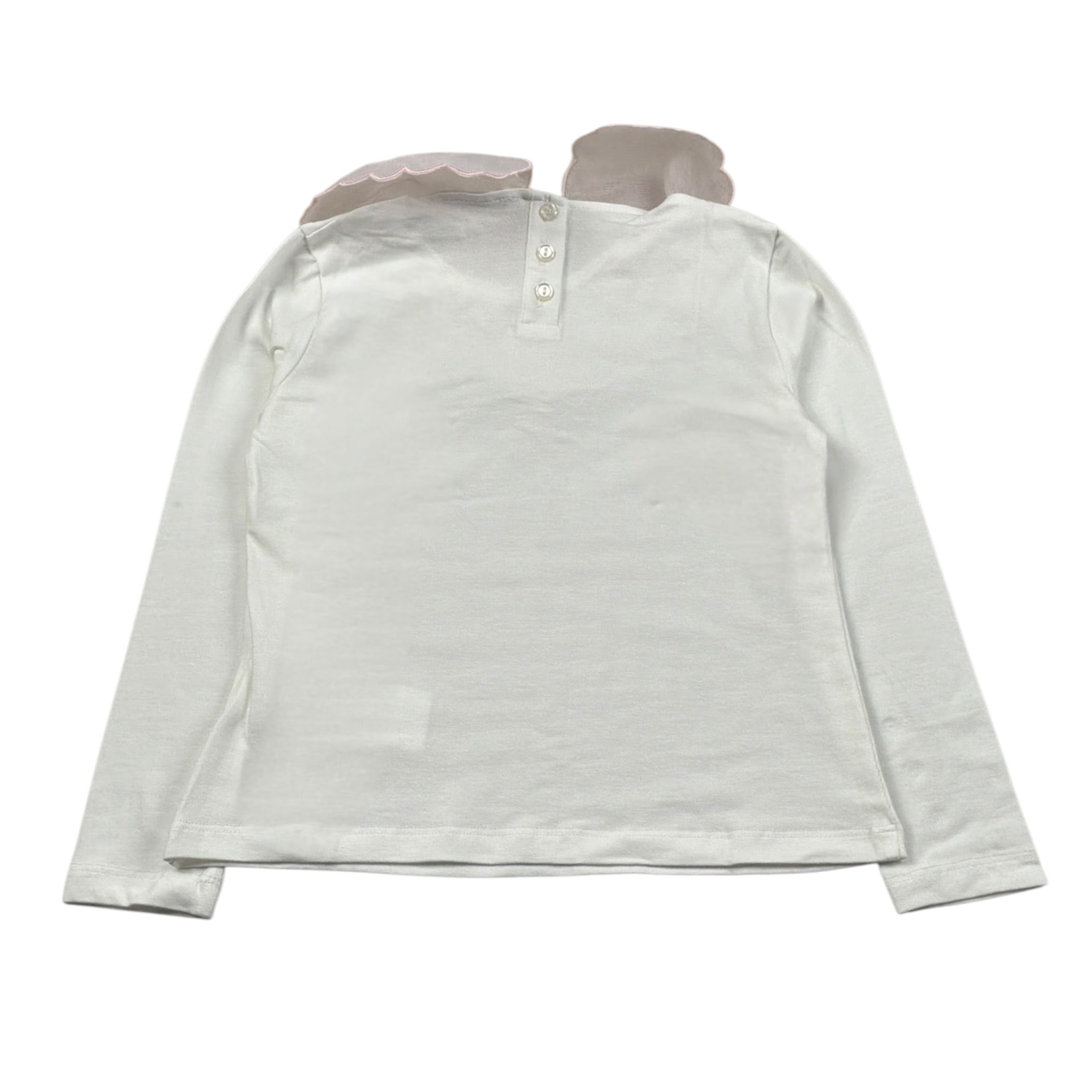 Miss Grant Shirt tinta unita con Stampa Bianco per Bambina UE1939 BIANCO MISS GRANT 