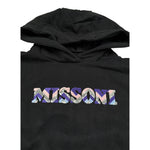 Missoni Felpa Chiusa con Cappuccio tinta unita con Logo Nero per Bambina MV4A70 NERO MISSONI 