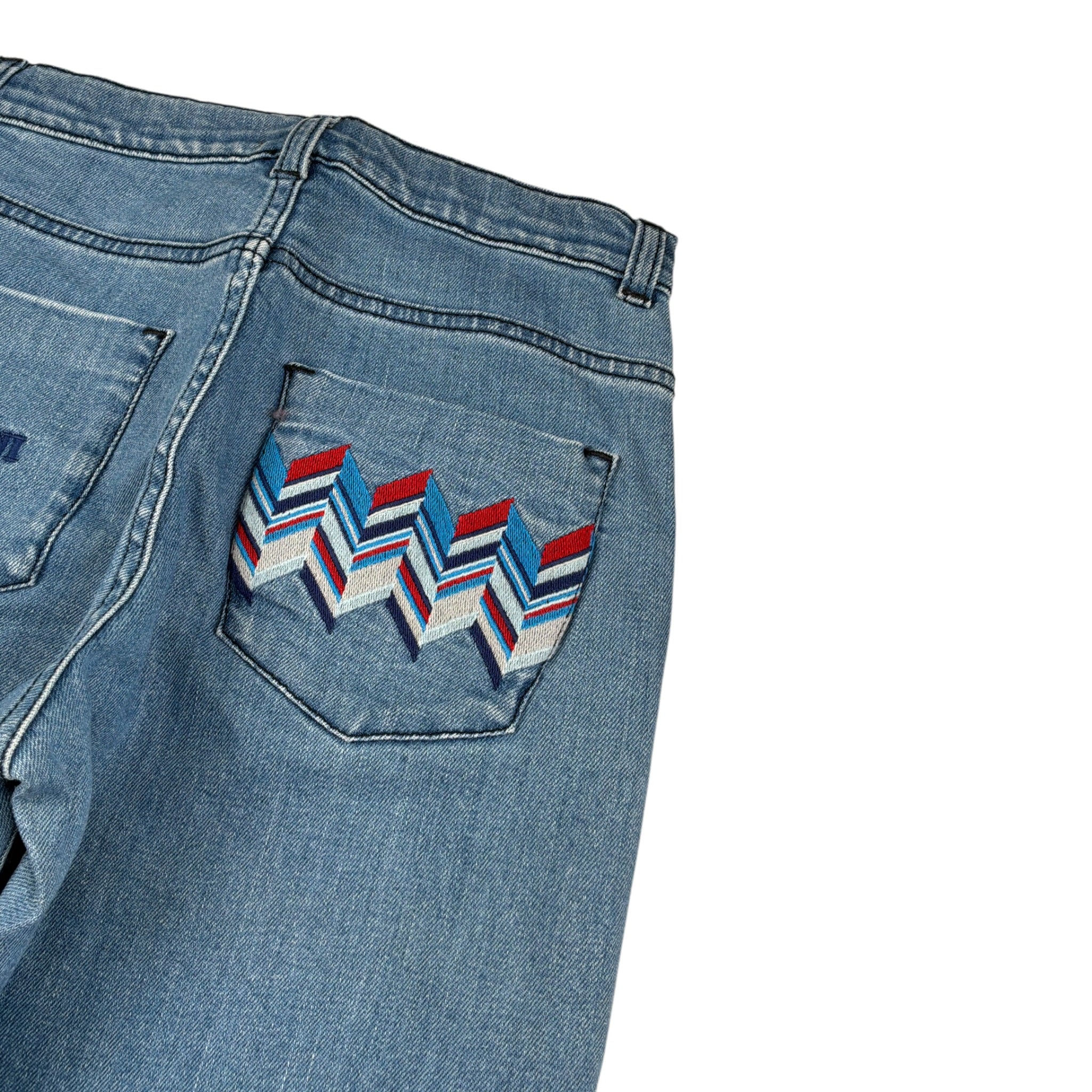 Missoni Jeans tinta unita con Girovita Regolabile Blu per Bambina MV6P90 BLU MISSONI 